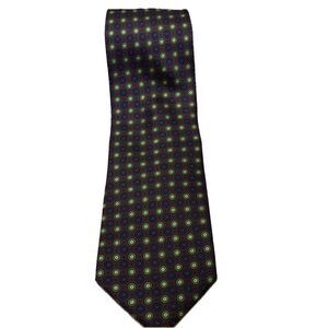Burberrys London  All Over Print Tie Burgundy 100% Silk Geometric Made In The UK